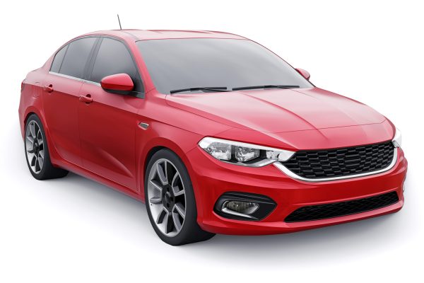 Compact Sports car Family Sedan 3d illustration